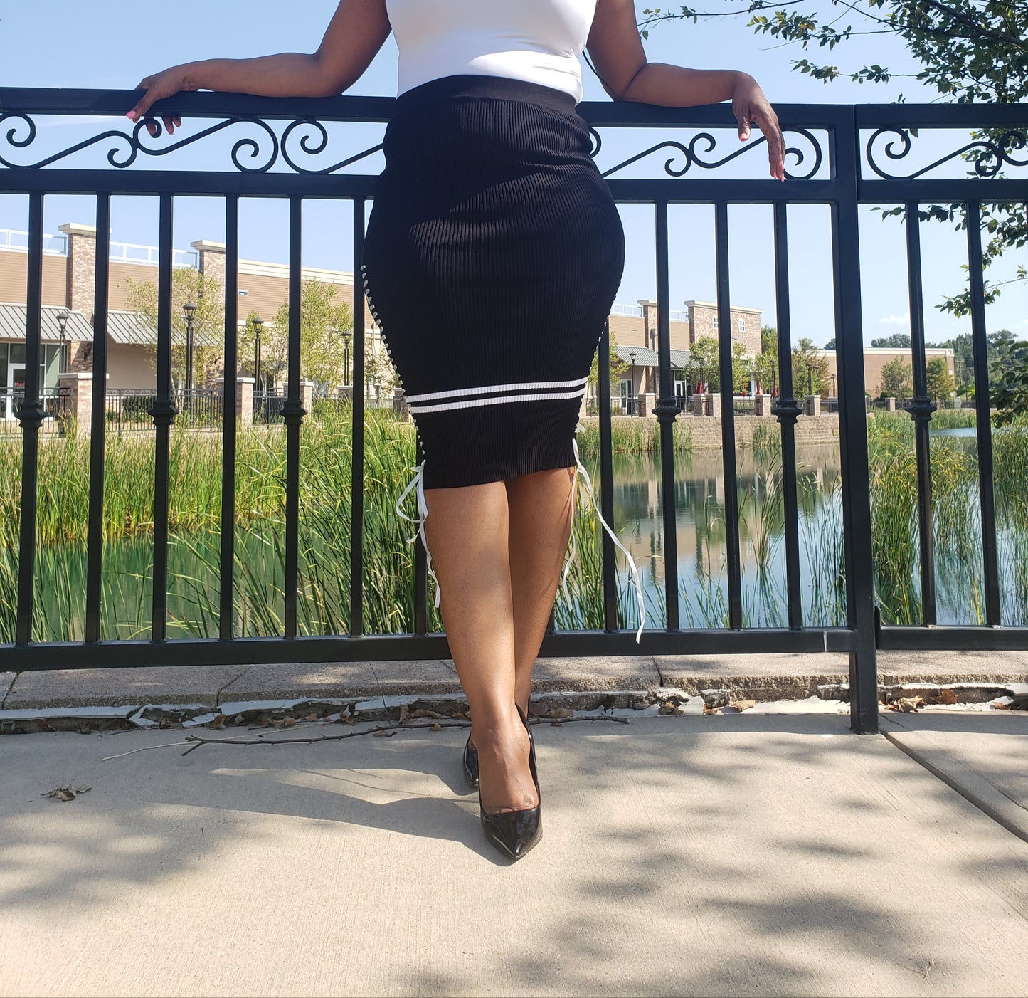 NEW Diana Tie Up Pencil Skirt